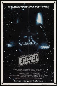 8y233 EMPIRE STRIKES BACK NSS style advance 1sh 1980 George Lucas classic, Darth Vader in space!