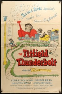 8y902 TITFIELD THUNDERBOLT 1sh 1953 Stanley Holloway, Charles Crichton Ealing Studios comedy!