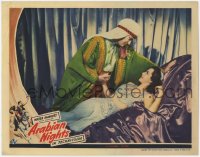 8z087 ARABIAN NIGHTS LC 1942 best romantic close up of Jon Hall & sexy Maria Montez!