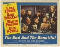 8z095 BAD & THE BEAUTIFUL LC #3 1953 Lana Turner, Walter Pidgeon, Carroll, Gilbert Roland & Stewart!