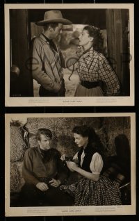 9a646 ALONG CAME JONES 5 from 7.5x9.25 to 8x10 stills 1945 Duryea & Cooper w/ pretty Loretta Young!