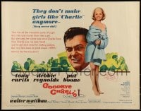 9c185 GOODBYE CHARLIE 1/2sh 1964 Tony Curtis, sexy barely-dressed Debbie Reynolds, Pat Boone!