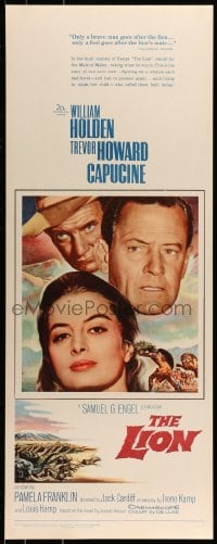 9c775 LION insert 1963 headshots of William Holden, Trevor Howard & Capucine + cool art of Africa!