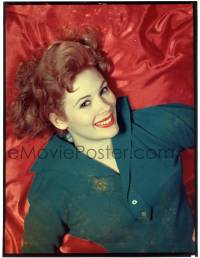 9m249 JILL ST. JOHN 8x10 transparency 1960s great overhead smiling portrait of the pretty star!