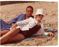 9m180 WINNING group of 3 8x10 transparencies 1969 race car driver Paul Newman & Joanne Woodward!