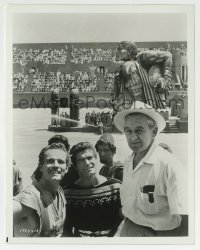 9s123 BEN-HUR candid 8x10.25 still 1960 Wyler, Heston & Boyd between filming chariot race scenes!