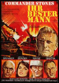 9w508 CAST A GIANT SHADOW German R1970s Kirk Douglas, John Wayne, Angie Dickinson, different art!