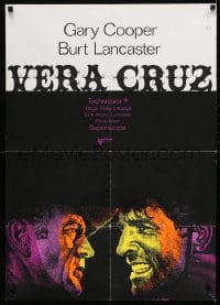 9w705 VERA CRUZ German R1970 Burt Lancaster & shocked Sarita Montiel