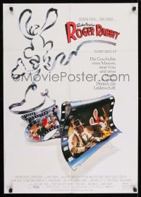 9w713 WHO FRAMED ROGER RABBIT German 1988 Robert Zemeckis, Bob Hoskins, sexy Jessica Rabbit, Lloyd!