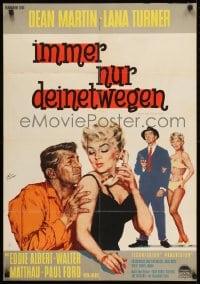 9w714 WHO'S GOT THE ACTION German 1963 Mann directed, Dean Martin & sexy Lana Turner!