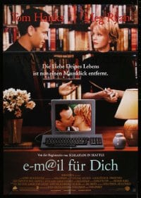 9w724 YOU'VE GOT MAIL German 1999 Tom Hanks & Meg Ryan meet on the internet!