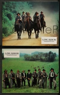 9w262 LONG RIDERS 12 French LCs 1980 Walter Hill, Dennis Quaid, David, Keith & Robert Carradine!