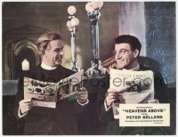 9z351 HEAVENS ABOVE! English LC 1963 Peter Sellers & Ian Carmichael with magazine & newspaper!