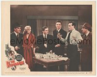 9z366 HOODLUM LC #5 1951 Lawrence Tierney gets busted with a huge pile of cash on table!