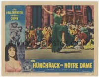 9z384 HUNCHBACK OF NOTRE DAME LC #8 1957 sexy dancing Gina Lollobrigida dances by crowd of people!