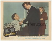 9z431 JOHNNY O'CLOCK LC #4 1946 Evelyn Keyes watches Dick Powell rough up John Kellogg!