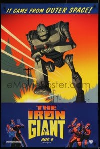 1c484 IRON GIANT advance DS 1sh 1999 animated modern classic, cool cartoon robot artwork!