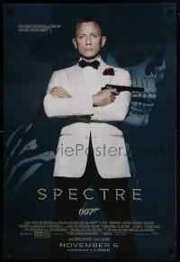 1c829 SPECTRE IMAX advance DS 1sh 2015 cool image of Daniel Craig as James Bond 007 with gun!