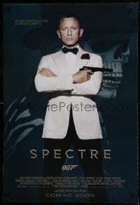 1c830 SPECTRE int'l advance DS 1sh 2015 cool image of Daniel Craig as James Bond 007 with gun!