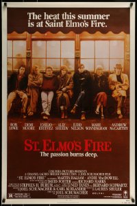 1c849 ST. ELMO'S FIRE 1sh 1985 Rob Lowe, Demi Moore, Emilio Estevez, Ally Sheedy, Judd Nelson