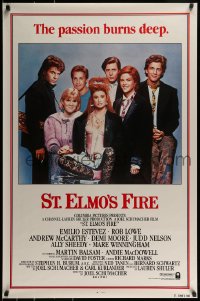 1c850 ST. ELMO'S FIRE int'l 1sh 1985 Rob Lowe, Demi Moore, Emilio Estevez, Ally Sheedy, Judd Nelson