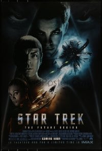 1c851 STAR TREK IMAX advance DS 1sh 2009 Chis Pine, Zachary Quinto, Zoe Saldana, space battle!