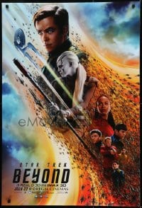 1c856 STAR TREK BEYOND teaser DS 1sh 2016 the Starship Enterprise and crew, Regal Cinemas!