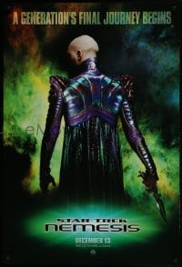 1c869 STAR TREK: NEMESIS teaser 1sh 2002 evil Tom Hardy, a generation's final journey begins!