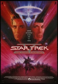 1c859 STAR TREK V 1sh 1989 The Final Frontier, art of William Shatner & Leonard Nimoy by Bob Peak!