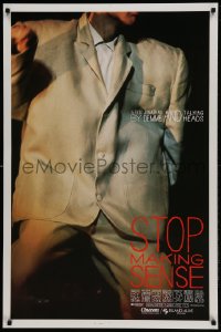 1c872 STOP MAKING SENSE 1sh 1984 Jonathan Demme, Talking Heads, close-up of David Byrne's suit!