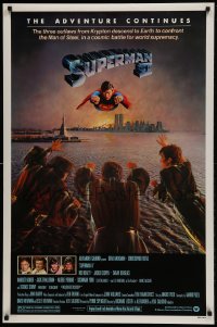 1c886 SUPERMAN II studio style 1sh 1981 Christopher Reeve, Terence Stamp, great image of villains!