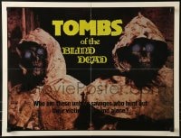 1d758 BLIND DEAD 19x25 video poster R1980s Armando de Ossorio's La Noche del Terror Ciego, creepy!