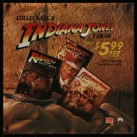 1d762 COLLECT ALL 3 INDIANA JONES VIDEOS DS 22x22 video poster 1991 Richard Amsel & Drew Struzan art!