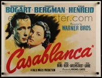 1d837 CASABLANCA 19x25 commercial poster 1978 Humphrey Bogart, Ingrid Bergman, 1/2 sheet style!