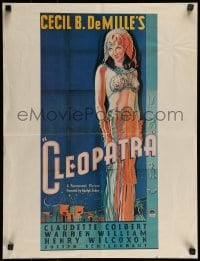 1d840 CLEOPATRA 19x25 commercial poster 1978 sexy Claudette Colbert as the Princess of the Nile!