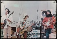 1d860 GRATEFUL DEAD 26x39 commercial poster 1970s cool photo of Jerry Garcia & band on stage!