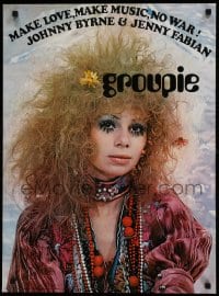 1d861 GROUPIE 22x29 Dutch commercial poster 1969 Fabian's book, image of girl in wild make-up!