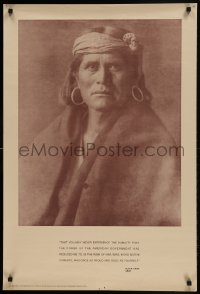 1d865 INDIAN MAN 24x36 commercial poster 1973 great image of Native American Indian Black Hawk Sauk!