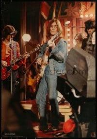 1d872 JOHN LENNON 27x39 Italian commercial poster 1980s full-length playing guitar on stage!