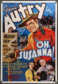 1d897 OH SUSANNA 27x40 commercial poster 1998 Gene Autry, Champion, Smiley Burnette!