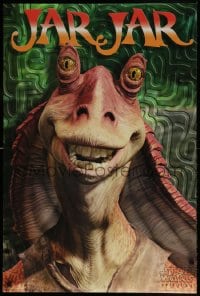 1d904 PHANTOM MENACE 24x36 commercial poster 1999 Episode I, startling image of Jar Jar Binks!