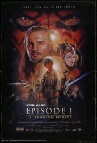 1d905 PHANTOM MENACE 24x36 commercial poster 1999 Star Wars Episode I, art by Drew Struzan