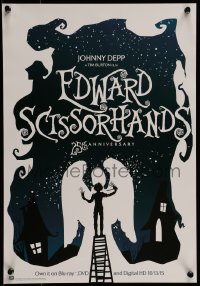 1d766 EDWARD SCISSORHANDS 13x19 video poster R2015 Tim Burton classic, Johnny Depp, different art!