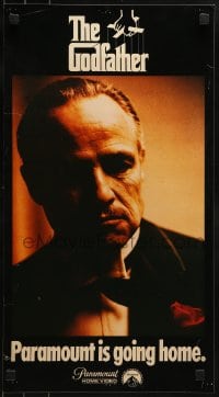 1d769 GODFATHER 12x22 video poster R1980s Marlon Brando in Francis Ford Coppola crime classic!