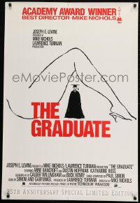 1d773 GRADUATE 27x40 video poster R1992 classic art of Dustin Hoffman & sexy leg, Anne Bancroft!