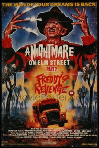 1d784 NIGHTMARE ON ELM STREET 2 22x33 English video poster 1985 Humphreys art of Freddy Krueger!