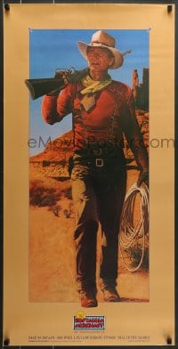 1d785 NOSTALGIA MERCHANT 20x40 video poster 1986 Rodriguez art of The Duke, John Wayne!