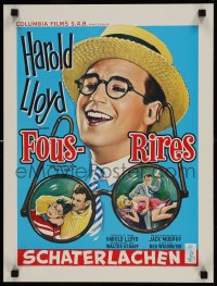 1d991 FUNNY SIDE OF LIFE 16x21 REPRO poster 1990s great wacky artwork of Harold Lloyd!