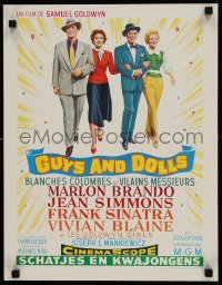 1d994 GUYS & DOLLS 15x20 REPRO poster 1990s Marlon Brando, Jean Simmons, Sinatra & Blaine!