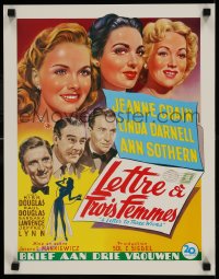 1d997 LETTER TO THREE WIVES 15x20 REPRO poster 1990s Crain, Darnell, Sothern, Douglas!